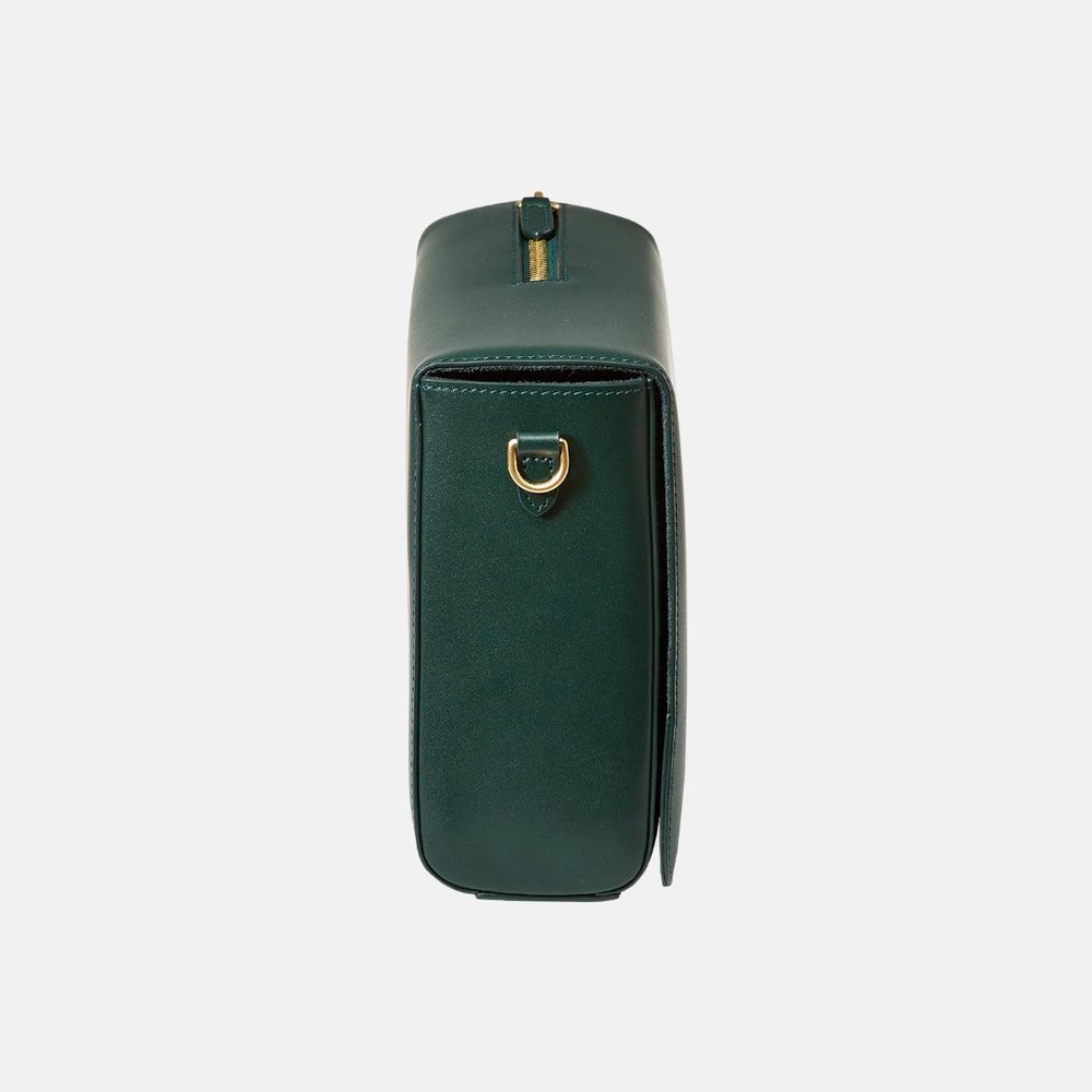 MuteMuse Amuse Bag in Sorbone Green Leather with Suede lining - Picture 3 of 10